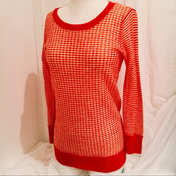 Joie Aimee Alpaca Sweater - Orange & White - Picture 4 of 8